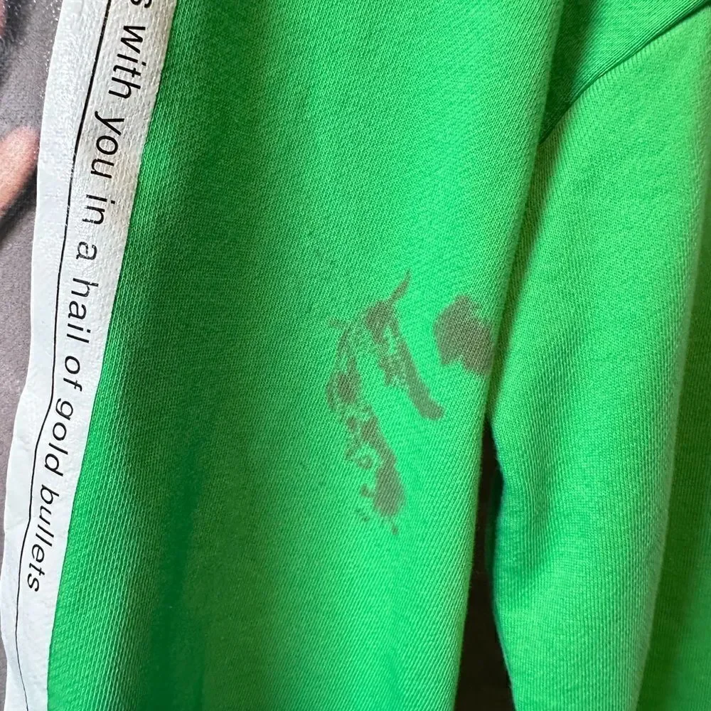 NWT ZGY Denim Women’s Green Graphic Oversized Sweatshirt- Size Medium - Picture 7 of 9